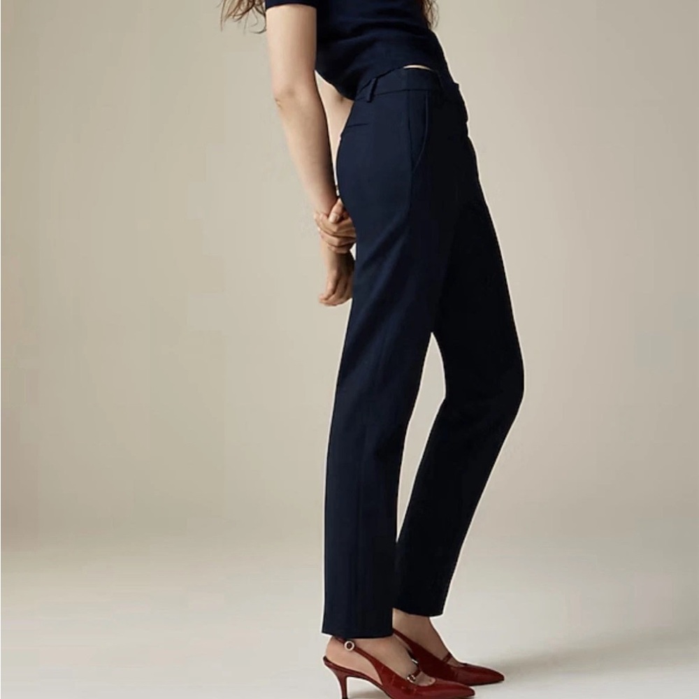 J. Crew Navy Straight-Leg Trousers